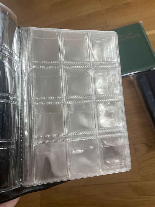 Album na monety 120 kieszonek skórzany kolekcjonerski etui na monety