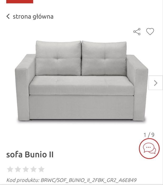 Sofa  rozkładana 148 szer mała wygodna 2 osobowa