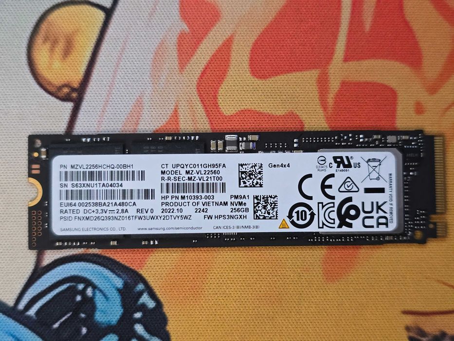 SSD Samsung PM9A1 256GB Gen4 NVMe