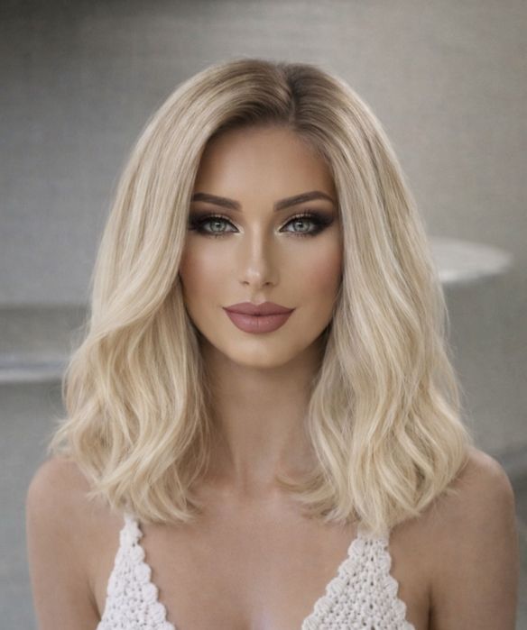 Peruka medyczna beżowy blond