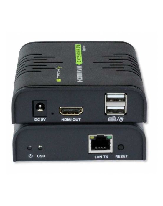 KVM Extender HDMI + USB po skrętce Cat.5/5e/6 120m NOWY
