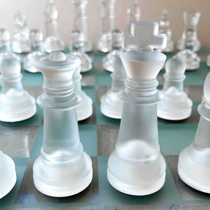 JOGO XADREZ EM VIDRO (NOVO)  35,5cm x 35,5cm