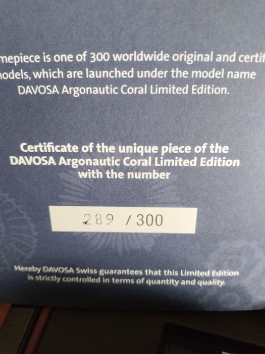 Davosa Argonautic Coral limited edition nowa