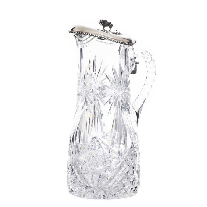 Jarro em cristal e prata