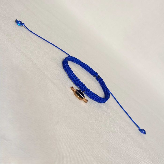 B525 Bransoletka Planeta Saturn makrama pleciona Handmade Rękodzieł