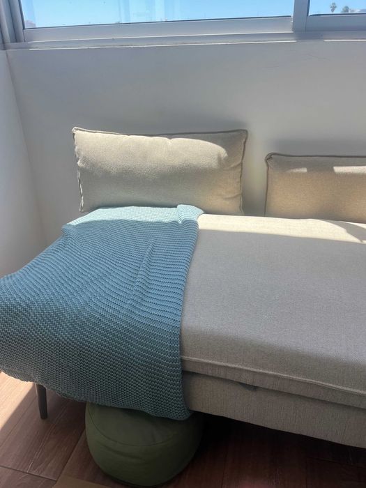 Elegant Beige Sofa / Chaise Lounge – LIKE NEW