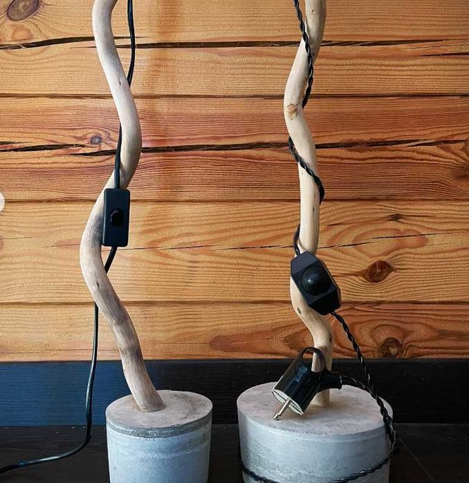 Дизайнерський торшер / лампа ручної роботи (на фото вищий)