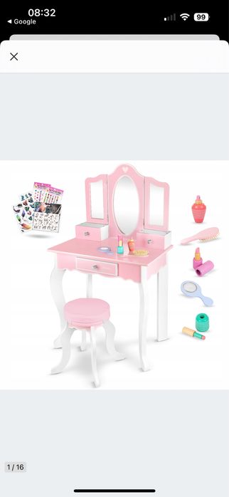 Toaletka dla malej księżniczki Kinderplay