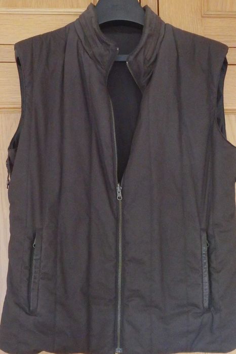 Casaco em pele com colete Massimo Dutti tamanho L