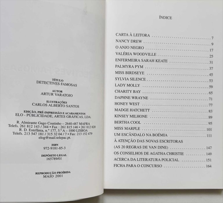 Artur Varatojo, DETECTIVES Famosas – de Nancy Drew a Miss Marple.