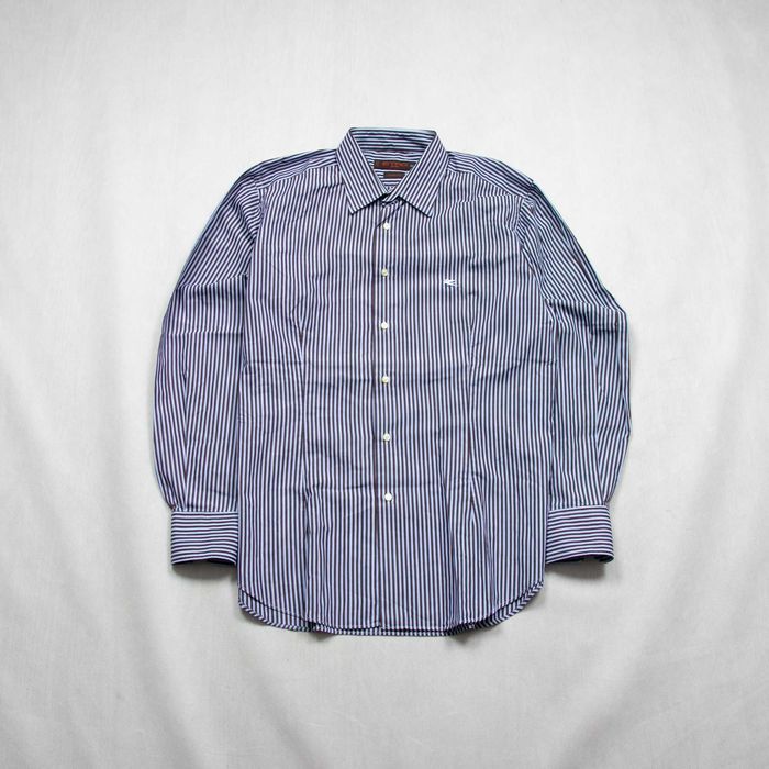 Etro slim fit koszula logowana w paski 42/L