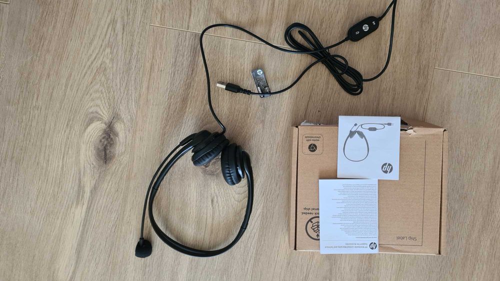 Nowe słuchawki przewodowe z mikrofonem HP Stereo USB G2