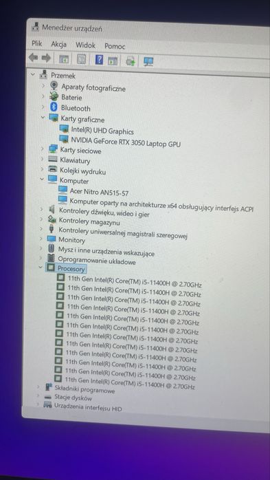Laptop ACER Nitro i5-11400H/16GB/RTX3050 4GB