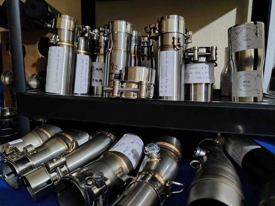 Tubos redutores de escape curva p moto varios modelos e diametros etc