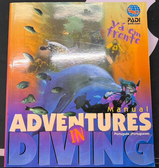 Coleção de 6 livros e manuais PADI de Mergulho – Open Water, Nitrox, Adventures, Search & Recovery + Guias