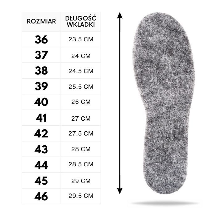 R. 46 - Wkładki filcowe Felt Basic 6 mm Paolo Peruzzi 01W46