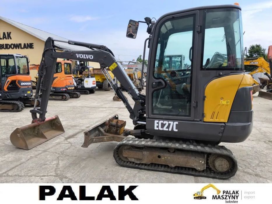 Volvo Mini koparka  VOLVO  EC 27 C,  2017 rok  VOLVO  EC 27 , BOBCAT  E 26 ,  JCB 8026  , JCB 8025  , 8030