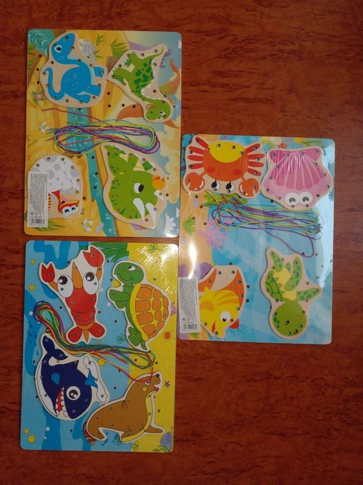 Большие шнуровки для развития детей.