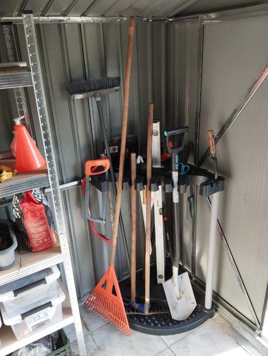 Mocny XXL Stojak Na Narzędzia Ogrodowe Narożny Organizer Garaż Ogród