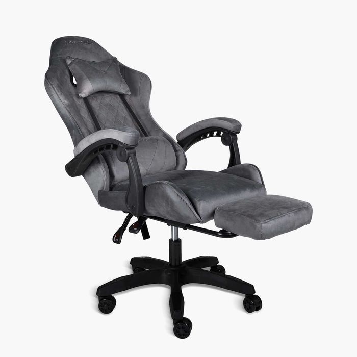 Геймерське крісло Virgo Prototype Grey НОВЕ з підставкою для ніг