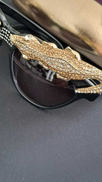 Anna dello Russo H&M okulary  krokodyle