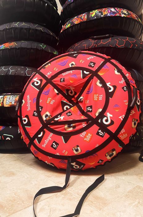 Тюбінг плюшка санки ватрушка надувний тюбинг таблетка зима для снігу