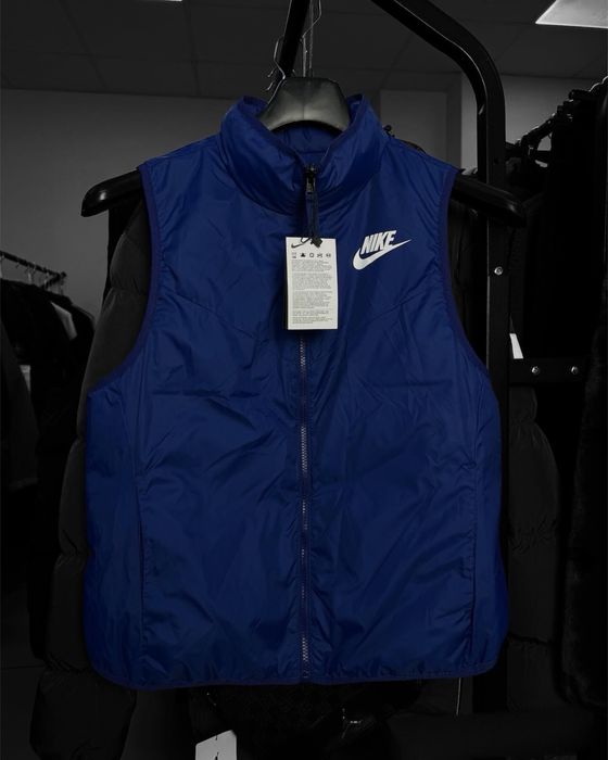 Двостороння жилетка nike унісекс помаранчева синя найк безрукавка: 2 ...