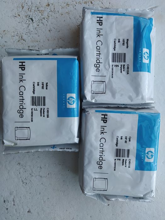 Tusze HP 82 C4911A, C4912A, C4913A ORYGINAŁ