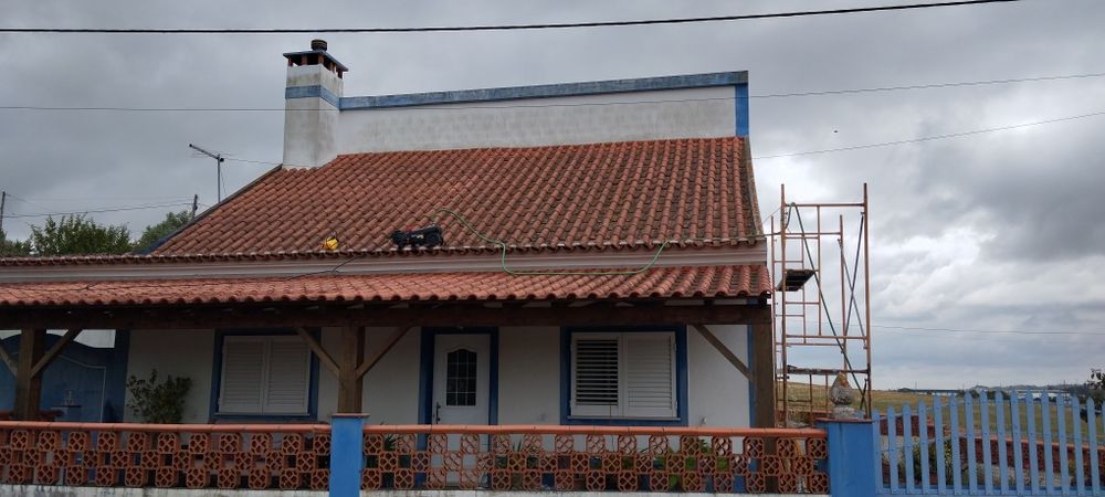 Pintura e lavagem telhados
