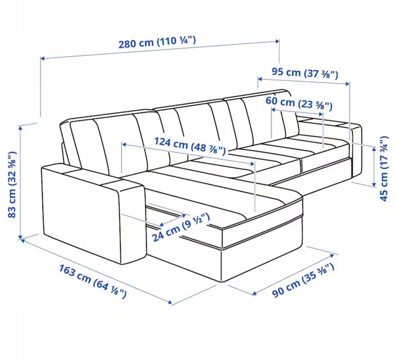 Narożnik z pufą ikea super stan !!!