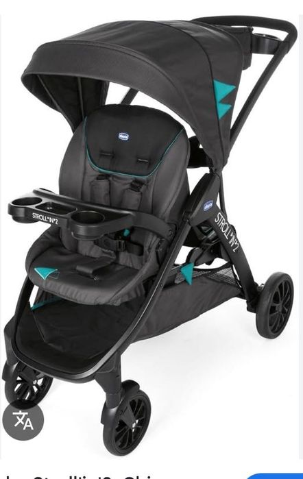 Carrinho chicco Stroll in 2 azul - novo