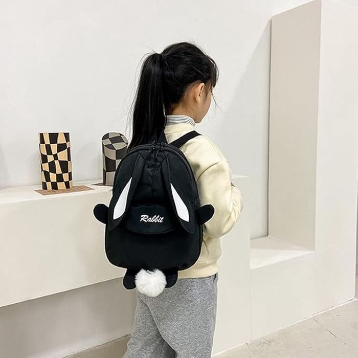 Plecak dla dzieci Królik z uszami - Czarny