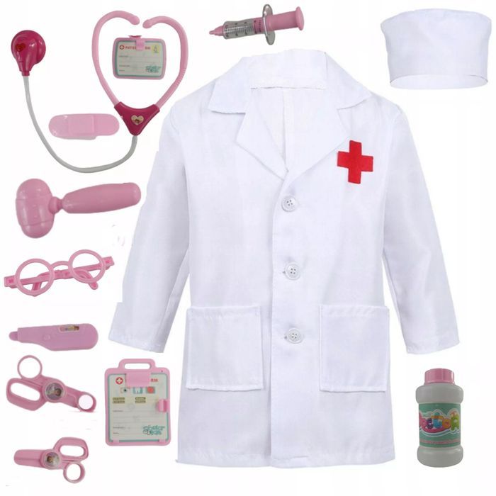 Zestaw Lekarski Biały Akcesoria Przebranie Kostium 218-7B