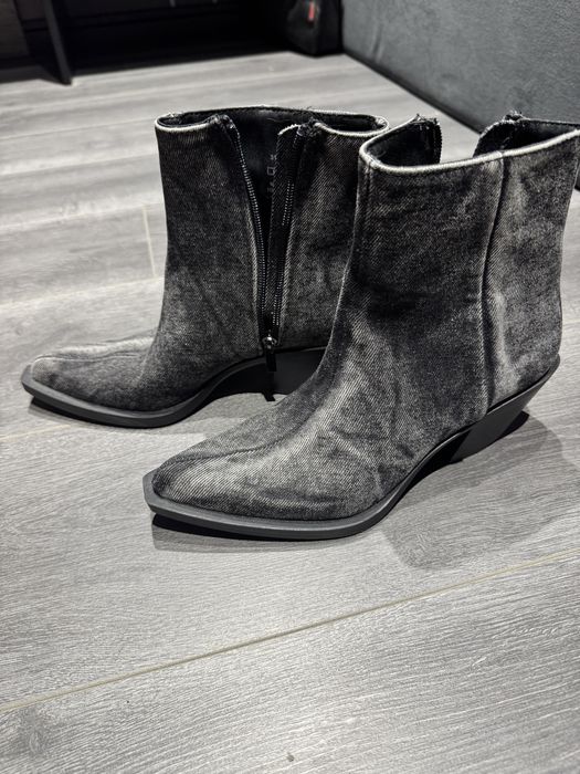Жіночі джинсові ботильйони ZARA в ковбойському стилі
