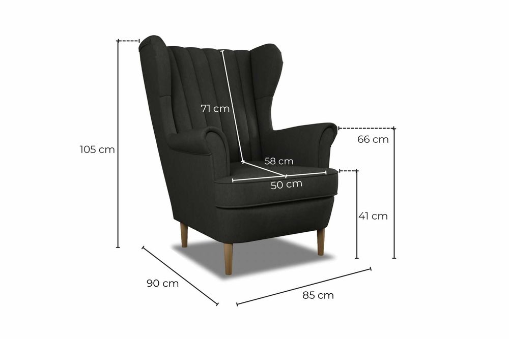 Zestaw komplet wypoczynkowy kanapa Malmo i fotel Uszak. Wersalka, sofa