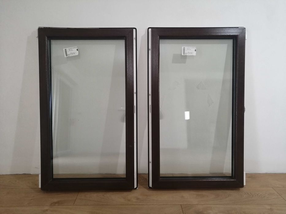 Okno dwuskrzydłowe trzyszybowe z ramą