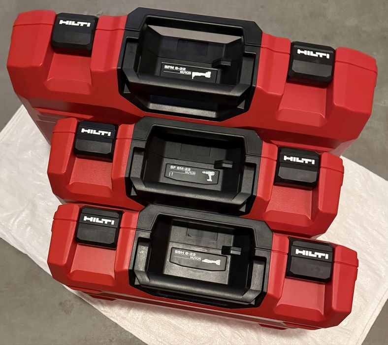 NOWA walizka Hilti - modele: SF 8M-22, SID 6-22, AG 5D-22, SC 4MR-22