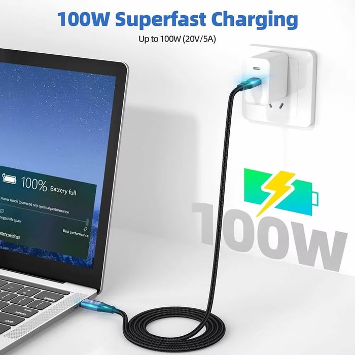 Магнітний кабель 5 A Швидка зарядка Type C 100 Вт