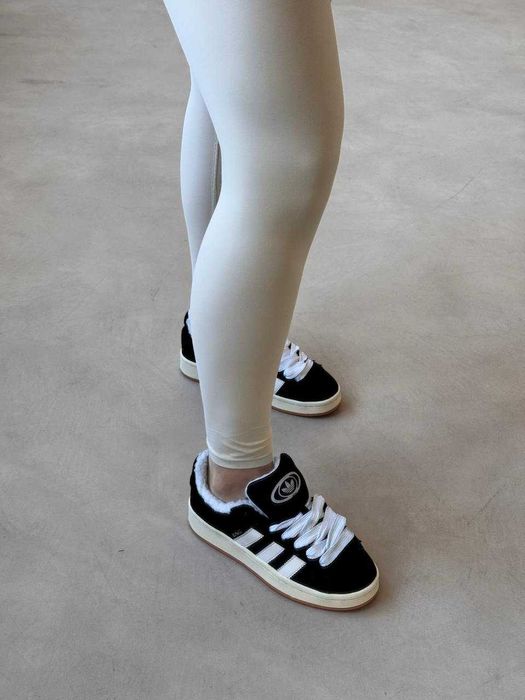 Зимові Adidas Campus - біле хутро - 39 р. 24.5 см устілка