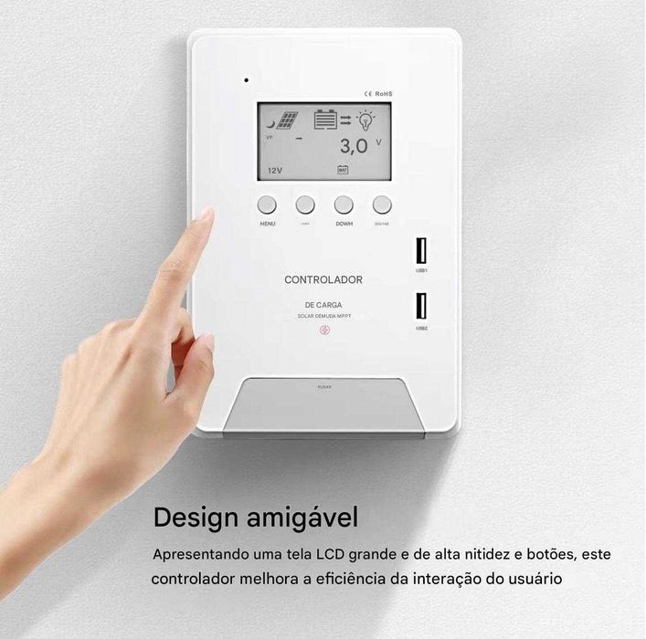 DEMUDA  MPPT Carregador De Bateria, 12V, 24V, 48 40A,60A