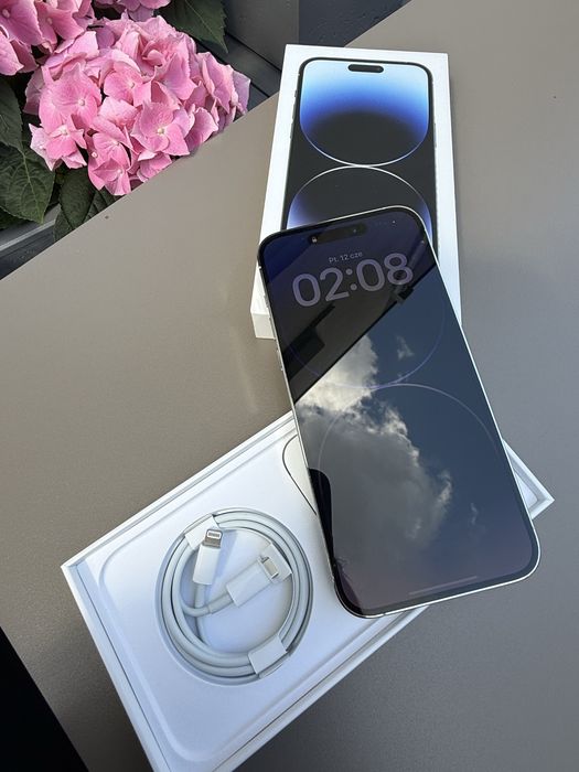 iPhone 14 Pro Max 256 GB Silver (biały) – stan idealny