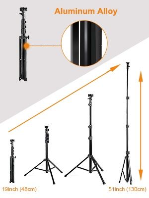 Emart lampa pierścieniowa ze statywem, regulowany pierścień świetlny