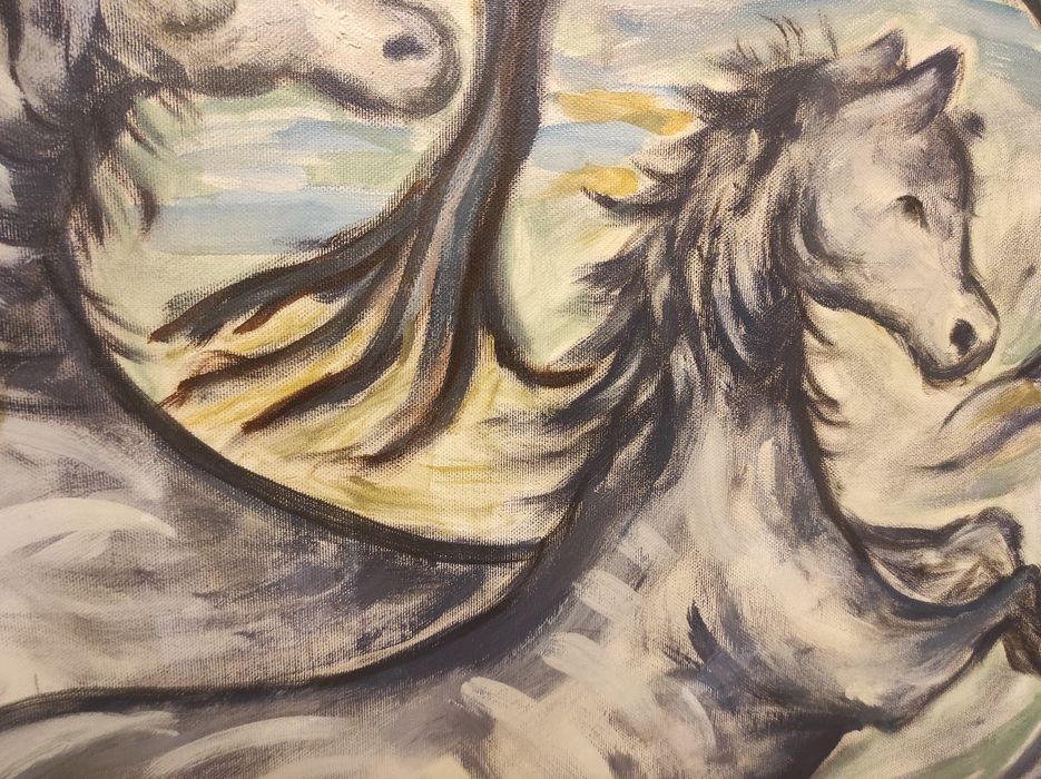 Pintura a óleo sobre tela