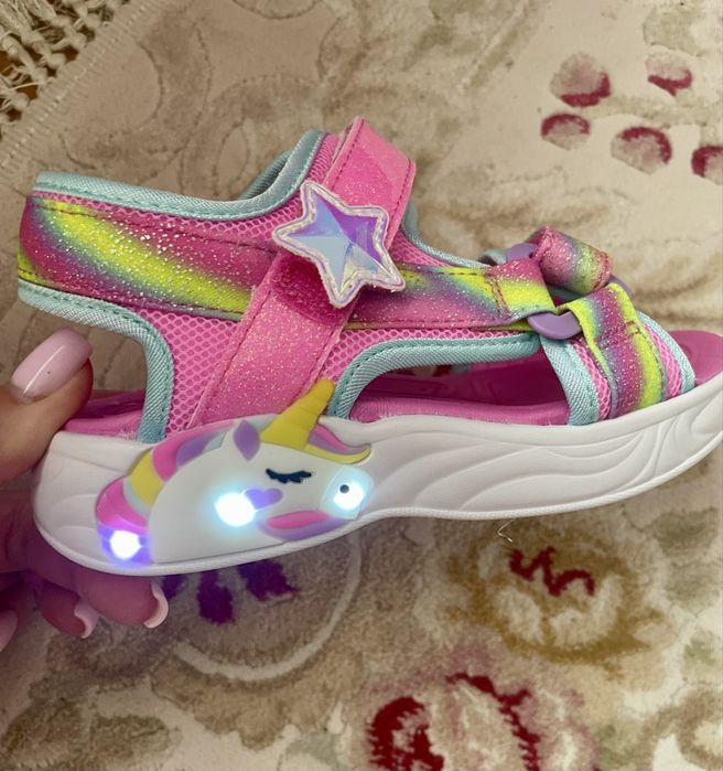 Нові светящиеся босоножки сандали Skechers 25 розмір