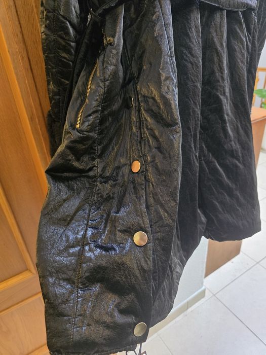 Casaco preto XXL com pelo