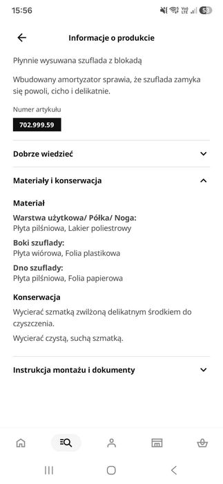 Stolik nocny IKEA TYSSEDAL