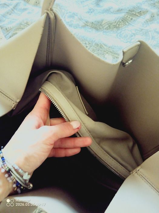 Torba shopper mango beżowa torebka