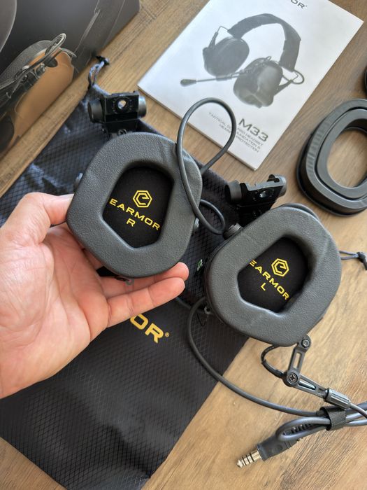 Earmor m33 milpro + Headset mount | airsoft militar