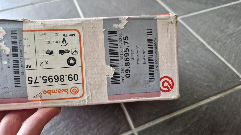 Discos 266 e pastilhas BREMBO, peugeot206(PSA)