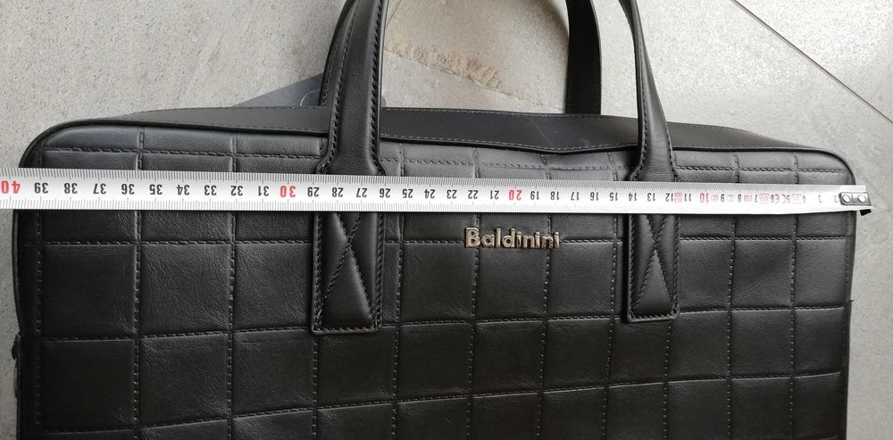 Nowa skórzana torba biznesowa na laptopa Baldinini